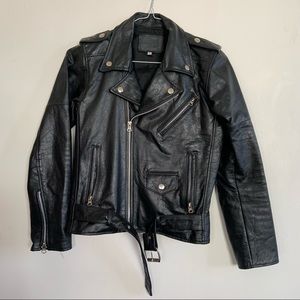 Vintage leather motorcycle jacket